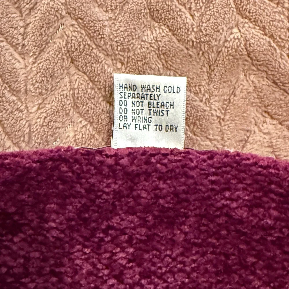 Stephanie Parks II Womens 3X Plum Burgundy Chenille Knit‎ Short Sleeve Sweater